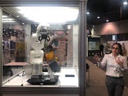 Siemens demonstrated “flexible grasping” using AI and neural network processing.