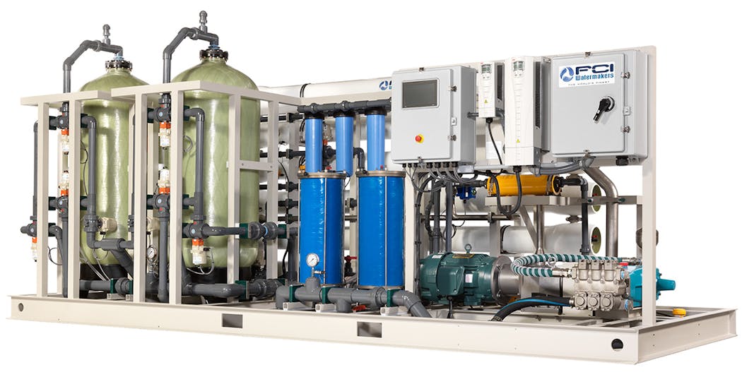 FCI Watermaker&rsquo;s reverse osmosis systems use groov EPIC to deliver remote asset management services to customers. Image Courtesy of Opto 22