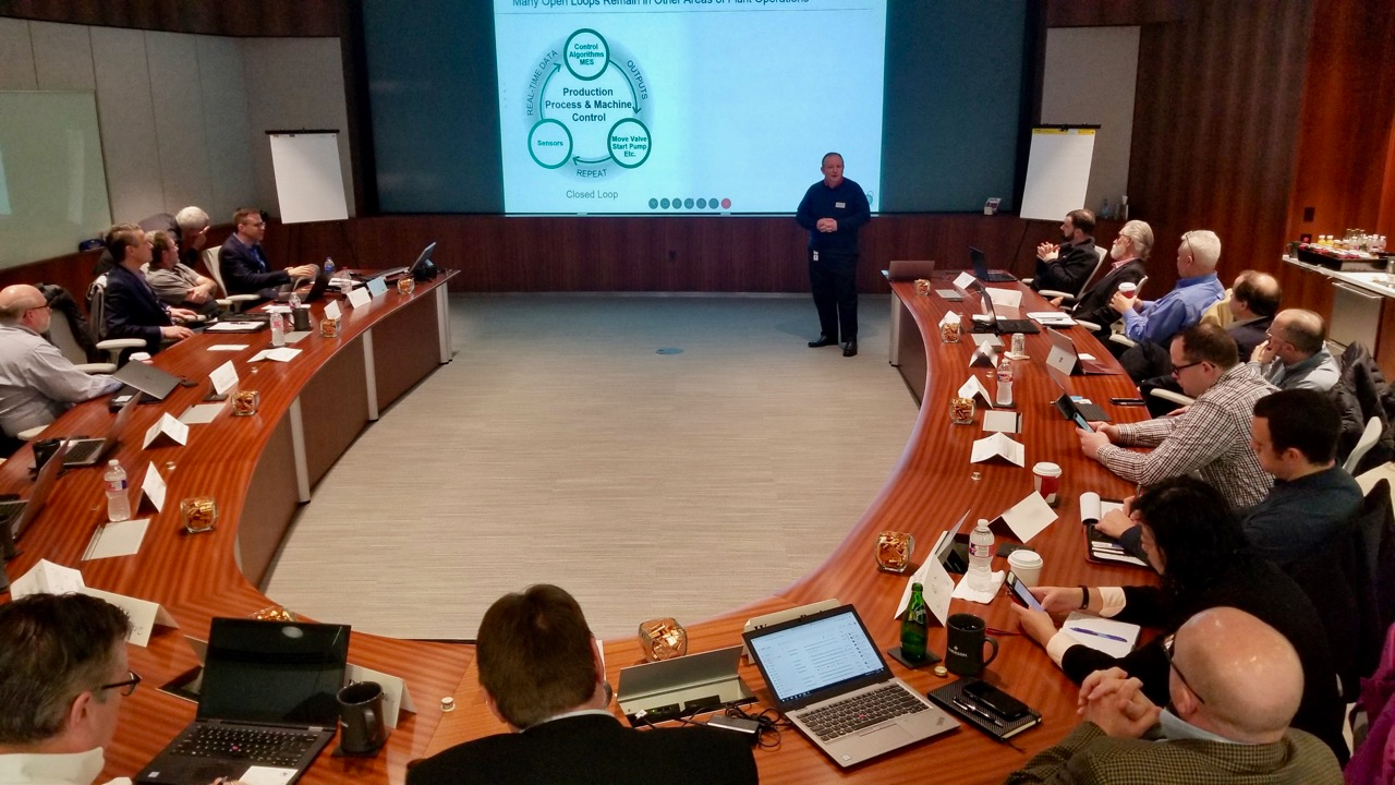 Peter Zornio of Emerson Automation Solutions sets the scene for the day's digital transformation discussions between CPG manufacturers and OEMs.