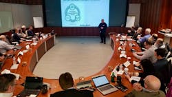 Peter Zornio of Emerson Automation Solutions sets the scene for the day's digital transformation discussions between CPG manufacturers and OEMs. Peter Zornio of Emerson Automation Solutions sets the scene for the day's digital transformation discussions between CPG manufacturers and OEMs.