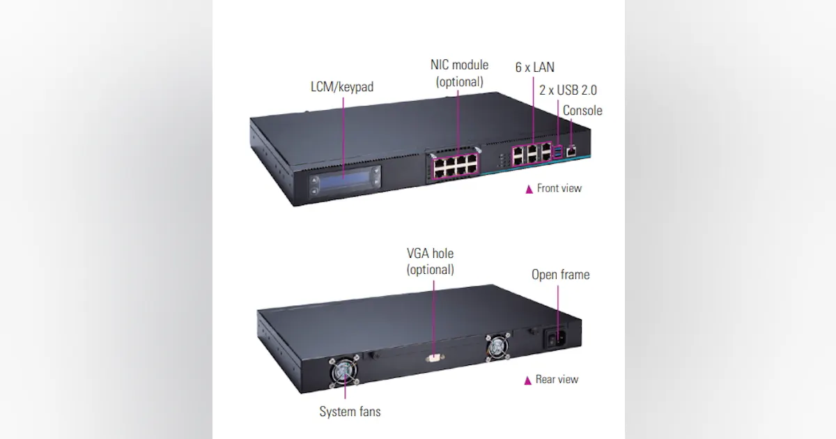 1U Rackmount Network Appliance Platform Handles 14 LANs | Automation World