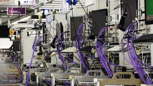 Interior shot of Ericsson smart manufacturing facility.