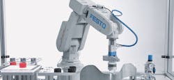 Example of a Festo articulated robot. Example of a Festo articulated robot.