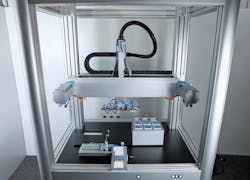 Example of a cartesian robot. Example of a cartesian robot.