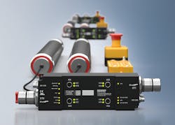 The EP7402 EtherCAT Box from Beckhoff is a two-channel motor output stage for BLDC motors used in motor-driven roller conveyors. The EP7402 EtherCAT Box from Beckhoff is a two-channel motor output stage for BLDC motors used in motor-driven roller conveyors.