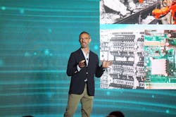 Alastair Orchard, vice president of digital enterprise for Siemens Digital Industries Software, speaking at Siemens Digital Industries Software Analyst and Media Conference 2019 Alastair Orchard, vice president of digital enterprise for Siemens Digital Industries Software, speaking at Siemens Digital Industries Software Analyst and Media Conference 2019