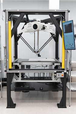 An automated disk picking station was built in-house around a delta robot, speeding up manufacturing for US Digital and freeing staff for higher-level tasks. An automated disk picking station was built in-house around a delta robot, speeding up manufacturing for US Digital and freeing staff for higher-level tasks.