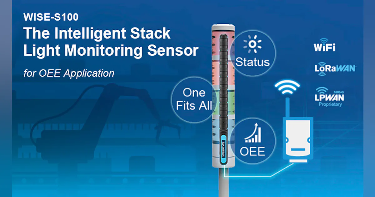 Advantech’s WISE-S100 Intelligent Stack Light Monitoring Sensor ...