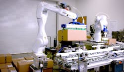 Demonstration of the C12XL in a basic palletizing application. Demonstration of the C12XL in a basic palletizing application.