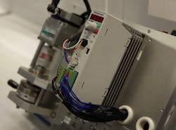 The BLE2 motor/drive system features a mini-USB port to connect to a computer for parameter changes using Oriental Motor’s free MEXE02 software. The BLE2 motor/drive system features a mini-USB port to connect to a computer for parameter changes using Oriental Motor’s free MEXE02 software.