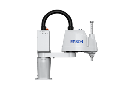 Epson Robotics offers small SCARA and six-axis robots that can be programmed to work in a collaborative fashion. Epson Robotics offers small SCARA and six-axis robots that can be programmed to work in a collaborative fashion.