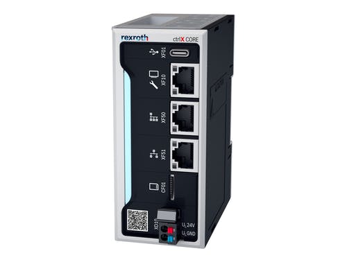 The ctrlX Core serves as the control system of ctrlX Automation platform. It is available as a stand-alone device or integrated into an industrial PC or a ctrlX drive.
