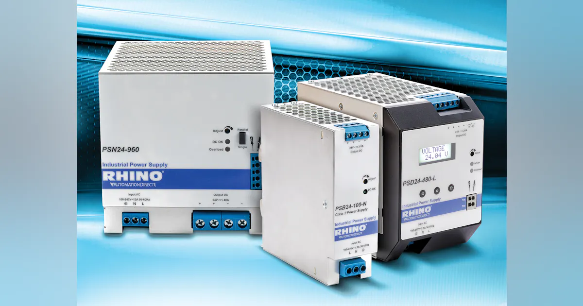 AutomationDirect RHINO Switching Power Supplies with Advanced Power ...