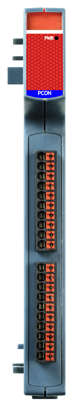 New from Trio, the Power Connect I/O slice enables fast, simple integration of sensors, relays and output devices. New from Trio, the Power Connect I/O slice enables fast, simple integration of sensors, relays and output devices.