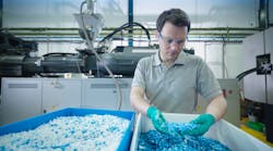 Worker inspecting recycled plastic in plastics factory. Source: Getty Images Worker inspecting recycled plastic in plastics factory. Source: Getty Images