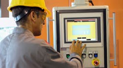 Plant floor worker accessing HMI system. Source: Elatec Inc. Plant floor worker accessing HMI system. Source: Elatec Inc.