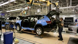 Production of the Atlas SUV at Volkswagen's Chattanooga, Tenn., site. Production of the Atlas SUV at Volkswagen's Chattanooga, Tenn., site.