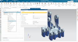 The integration of NX AM software with EOS&rsquo; job and process management software EOSPRINT 2 enables users to generate EOS build files directly in NX, defining material, exposure sets, and beam offset values, among other variables.