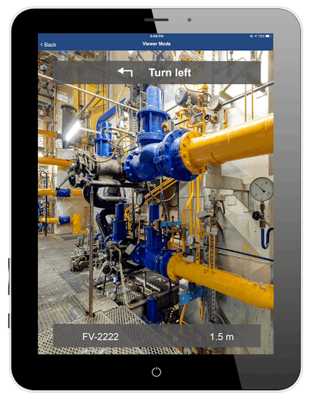 Spatial computing is the backbone of augmented reality. It allows Plantweb Optics AR to give field technicians turn-by-turn instructions to find assets in the field safely. Source: Emerson Automation Solutions