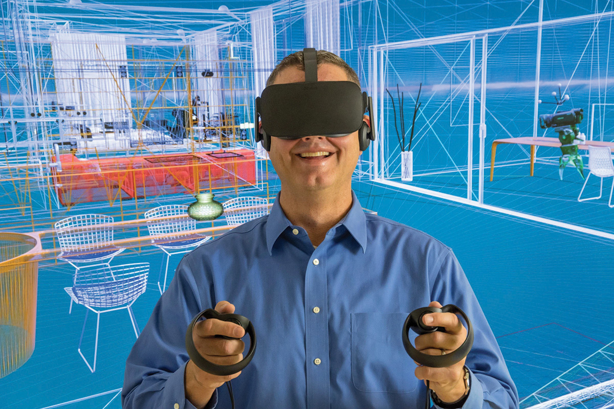 Borrowing technology from the computer game industry, engineers at manufacturing companies are superimposing virtual elements upon the images of real objects depicted on the screens of headsets and mobiles devices. Source: Autodesk