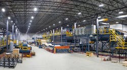 Panoramic view of sawmill line. Panoramic view of sawmill line.