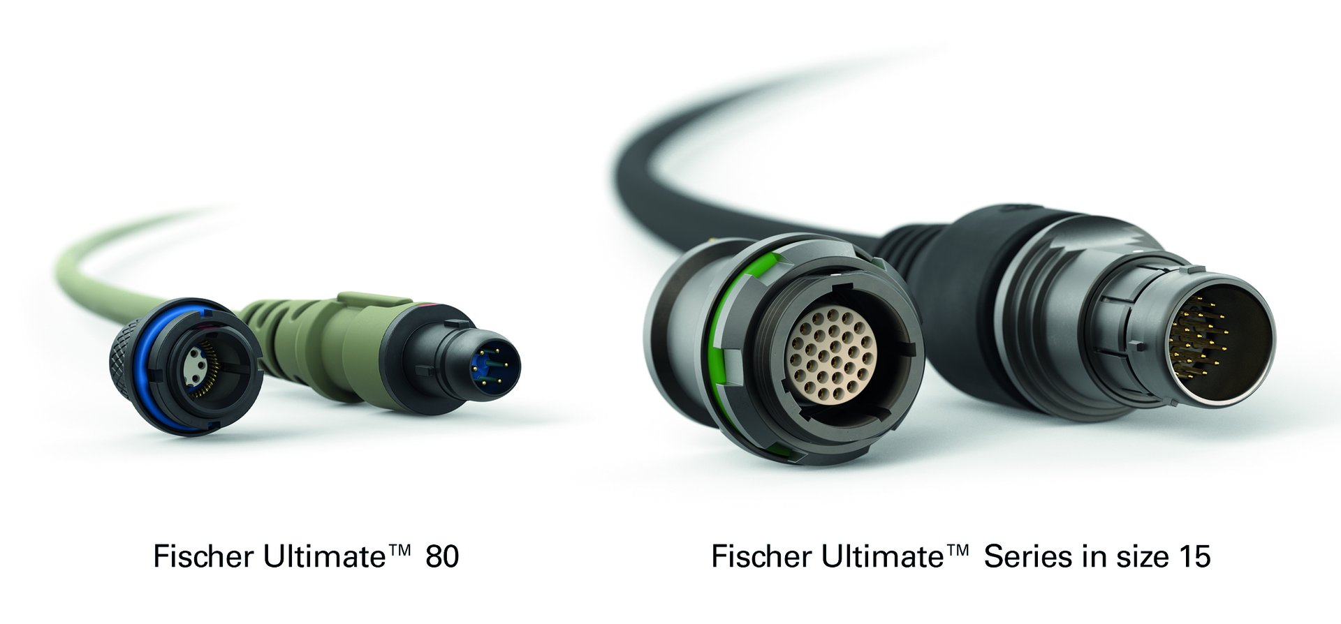 With the new Fischer UltiMate&trade; 80, Fischer Connectors has been able to design a highly reliable and costeffective product offering best value for money. The new Fischer UltiMate&trade; in size 15 features up to 27 signal and power contacts.