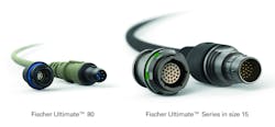 With the new Fischer UltiMate™ 80, Fischer Connectors has been able to design a highly reliable and costeffective product offering best value for money. The new Fischer UltiMate™ in size 15 features up to 27 signal and power contacts. With the new Fischer UltiMate™ 80, Fischer Connectors has been able to design a highly reliable and costeffective product offering best value for money. The new Fischer UltiMate™ in size 15 features up to 27 signal and power contacts.