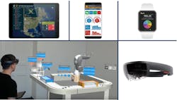 Touchless monitor and control can be achieved with the use of AR devices; apps for mobile devices and smart watches facilitate remote monitoring. Touchless monitor and control can be achieved with the use of AR devices; apps for mobile devices and smart watches facilitate remote monitoring.