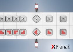 XPlanar mover tiles can now rotate 360 degrees with a frequency of up to 10 Hz. XPlanar mover tiles can now rotate 360 degrees with a frequency of up to 10 Hz.