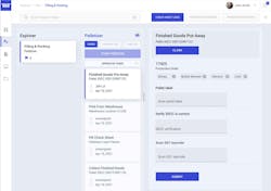 An example of the task list for users to work through as goods are completed. An example of the task list for users to work through as goods are completed.