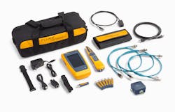 Fluke&apos;s LinkIQ-IE Cable+Network Industrial Ethernet Tester kit.
