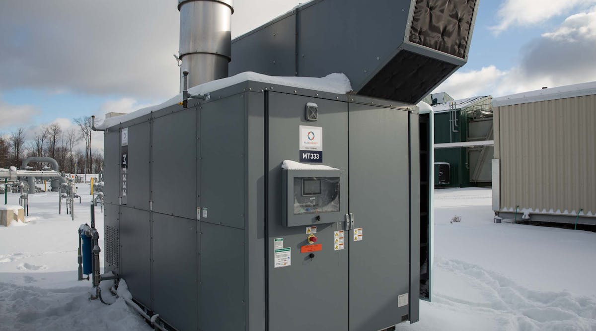 The GT333 gas turbine consists of a 480V AC high-voltage panel where the generator is located and a 120V AC and 24V DC low-voltage panel for the controls.