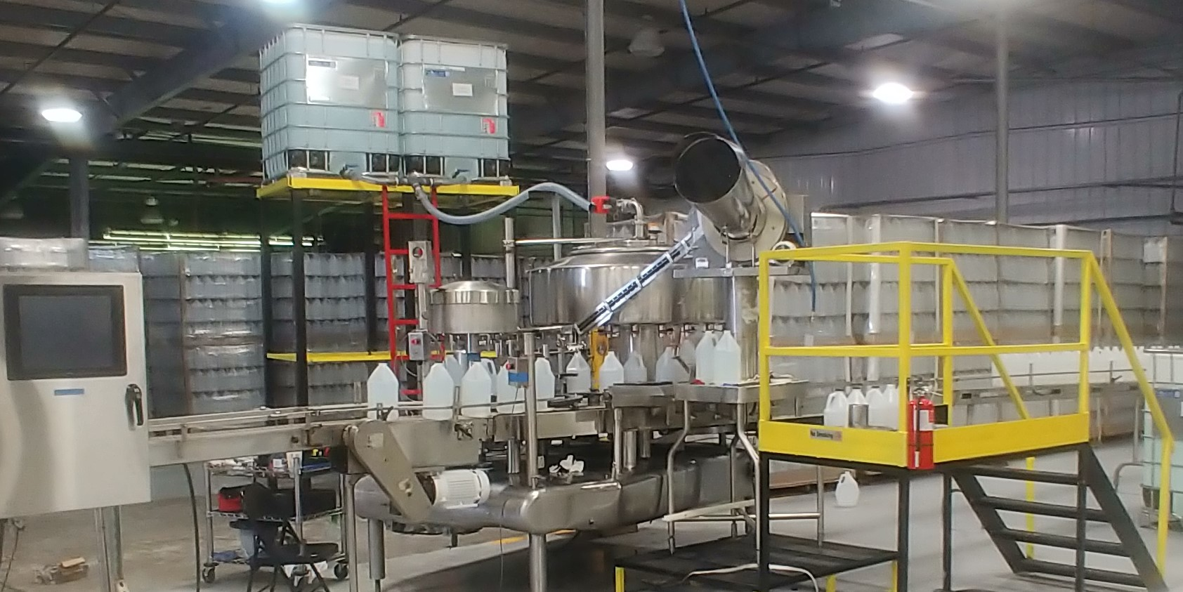A rotary filler/capper unit at Emerald 66.
