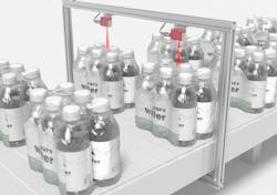 The DRT25C.R sensor is installed above the conveyor belt and uses the conveyor as a reference. The DRT25C.R sensor is installed above the conveyor belt and uses the conveyor as a reference.