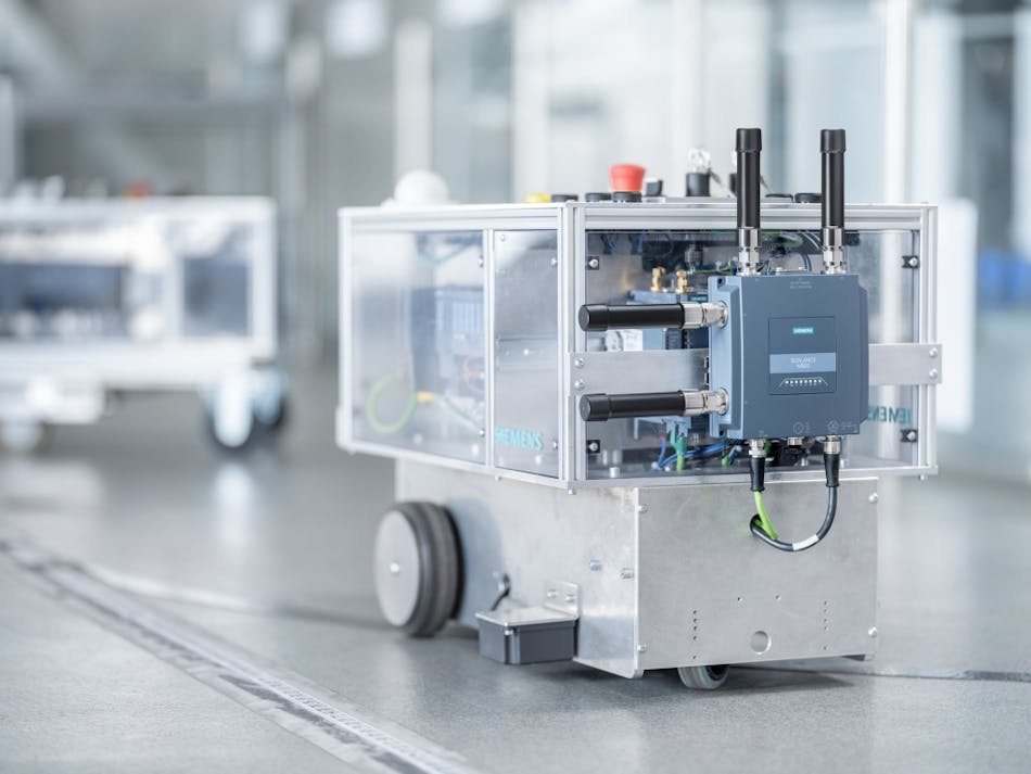 The Scalance MUM856-1 &ndash; the first industrial 5G router from Siemens &ndash; is available now. The device connects local industrial applications to public 5G, 4G (LTE), and 3G (UMTS) mobile wireless networks.