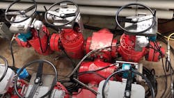 The EZ Valve retrofittable actuator works with the BOPX test manager to add automated monitoring and control to manual valve arrays. The EZ Valve retrofittable actuator works with the BOPX test manager to add automated monitoring and control to manual valve arrays.