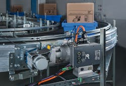 NORD drives power a belt conveyor to move packages efficiently. NORD drives power a belt conveyor to move packages efficiently.