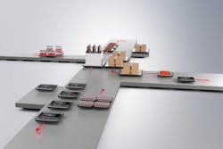 Beckhoff highlights XPlanar’s no contamination through contract-free and wear-free movement. Beckhoff highlights XPlanar’s no contamination through contract-free and wear-free movement.