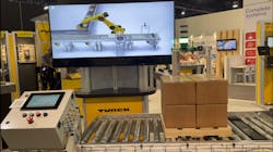 Turck showed a conveyor demo, showcasing various Turck products and how they can be used in the packaging industry, especially automotive and other wet, harsh environments. Turck showed a conveyor demo, showcasing various Turck products and how they can be used in the packaging industry, especially automotive and other wet, harsh environments.