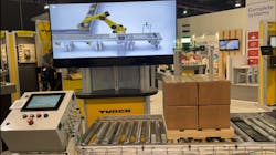 Turck showed a conveyor demo, showcasing various Turck products and how they can be used in the packaging industry, especially automotive and other wet, harsh environments.