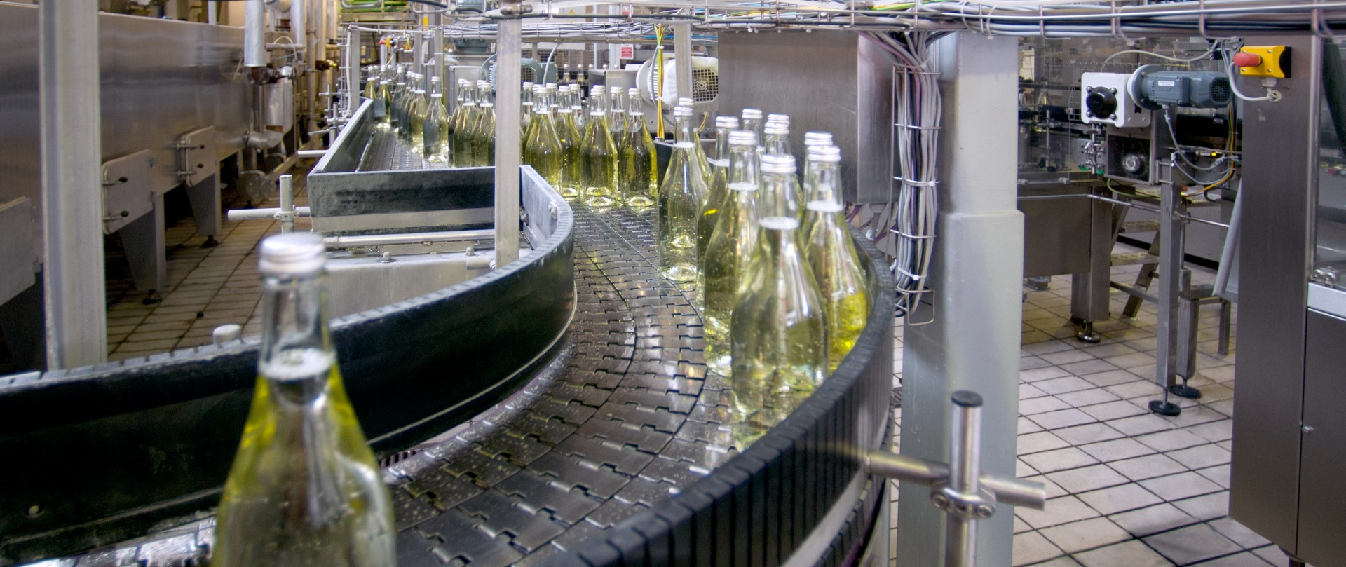 Bottling line at Spitz factory in Upper Austria.