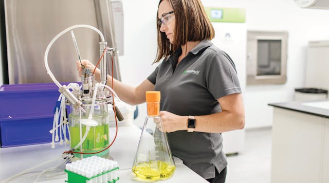 In the lab at the Veramaris facility where omega-3 oil is made from marine algae.