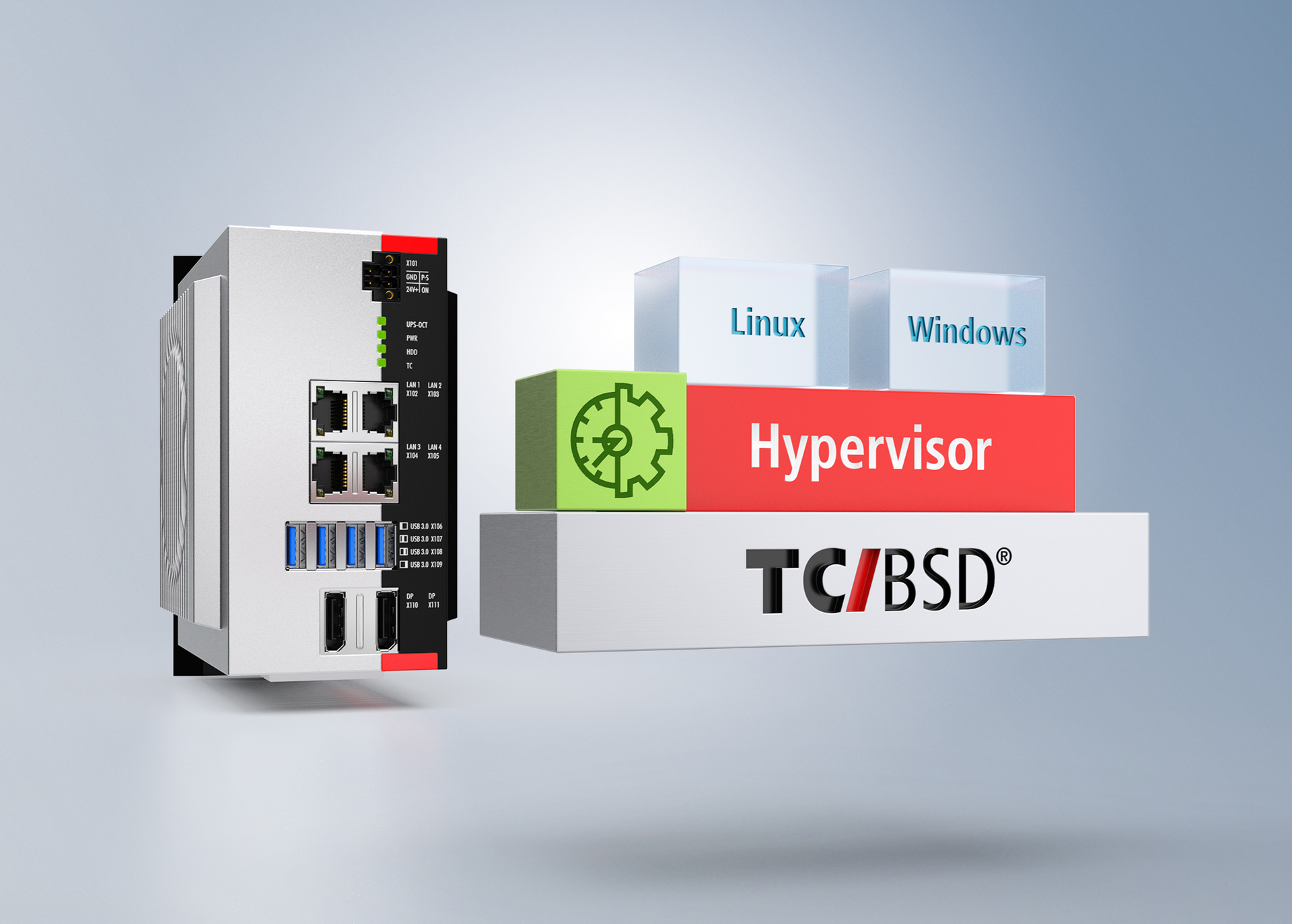 TwinCAT/BSD Hypervisor enables the efficient execution of virtual machines and TwinCAT real-time applications on one Beckhoff Industrial PC, creating opportunities to enhance control system security.