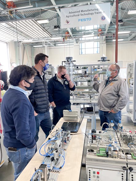 Hartnell College utilizes the Industry 4.0 capabilities of a custom Festo Didactic Cyber-Physical Factory for its new manufacturing and produce processing and packaging training program.