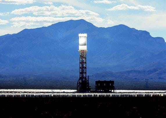 A concentrated solar power station.
