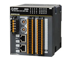 Mitsubishi Electric MelSec remote I/O module with safety functions. Mitsubishi Electric MelSec remote I/O module with safety functions.