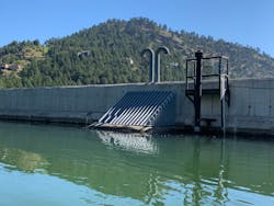 The Pinebrook Water District reservoir lies in the hills northwest of Boulder, Colo. The Pinebrook Water District reservoir lies in the hills northwest of Boulder, Colo.