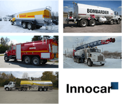 Innocar specialized vehicles are tanker trucks, aircraft refuelers, fire trucks, specialty vehicles, and tank trailers.