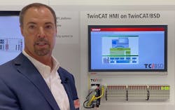 Doug Schuchart, global intralogistics industry manager at Beckhoff, explains the TwinCAT/BSD Hypervisor technology. Doug Schuchart, global intralogistics industry manager at Beckhoff, explains the TwinCAT/BSD Hypervisor technology.