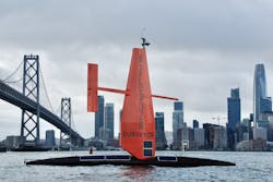 Saildrone designs, manufactures, and operates a fleet of uncrewed surface vehicles for maritime security, ocean mapping, and ocean data collection. Source: Siemens Saildrone designs, manufactures, and operates a fleet of uncrewed surface vehicles for maritime security, ocean mapping, and ocean data collection. Source: Siemens